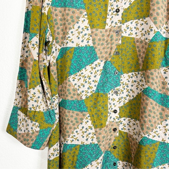 NWT Natural Life Twiggy patchwork button up shirt dress size XL NEW - Picture 5 of 9